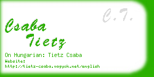 csaba tietz business card